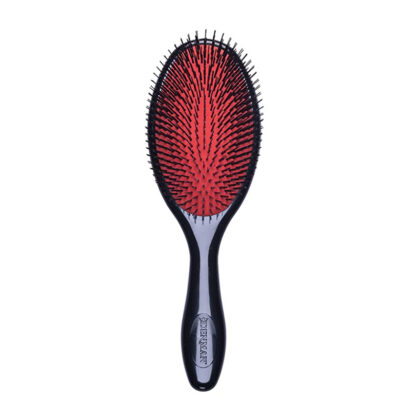 Denman Large Grooming Brush Ideal For Wigs , Hair Extensions (Black / Red) D80L
