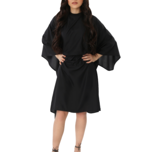 SOLID BLACK CUTTING CAPE (LIGHTWEIGHT NYLON)