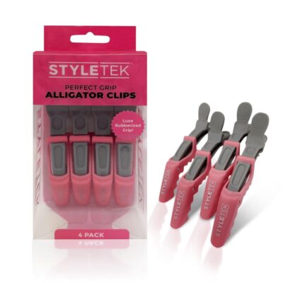 PERFECT GRIP ALLIGATOR CLIPS-PINK/GRAY